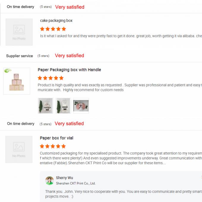 صندوق تعبئة بطاقة ورقية لامعة عالية - عرض جانبي