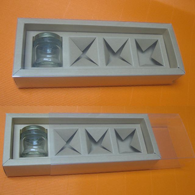 صندوق تعبئة زجاج الشمعة الورقي القابل للتحلل