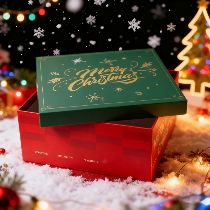 تباينات علبة هدايا عيد الميلاد