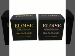 صندوق تغليف فرشاة التجميل بالورق الأسود غير اللامع وردي ذهبي لفرشاة المكياج