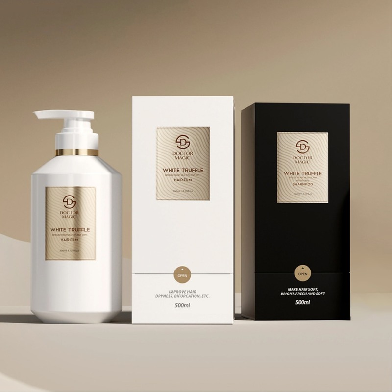 علبة عطر بكرة صلبة من 3 زجاجات في صندوق مستحضرات تجميل فاخر باللونين الذهبي والأسود مع إغلاق مغناطيسي