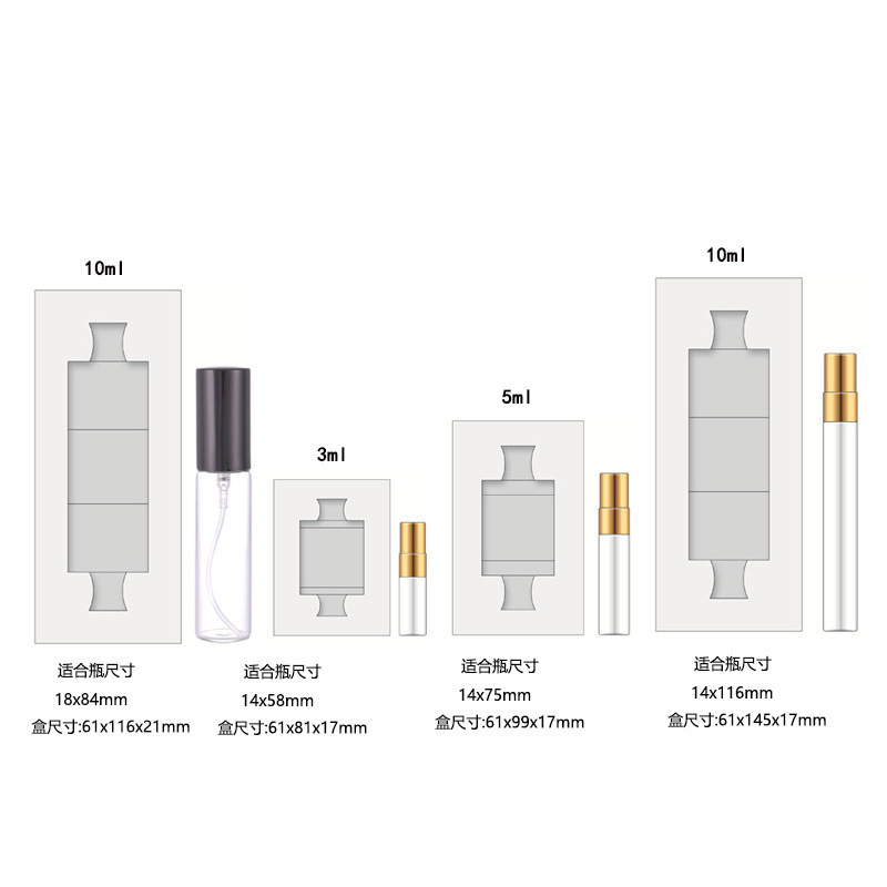 صندوق عطر يدوي الصنع بحجم 3 مل، 2 مل، 5 مل مع تخصيص ألوان مزدوج الجوانب ومواد صديقة للبيئة