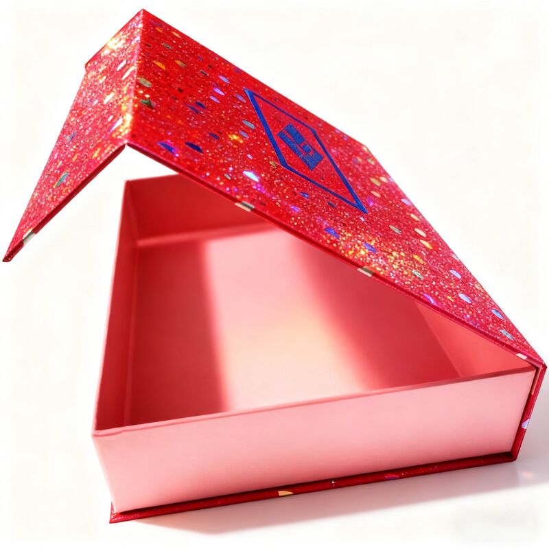 صندوق هدايا مغناطيسية يدوية مع هيكل صلب وتطويع للتعبئة والتغليف الفاخر