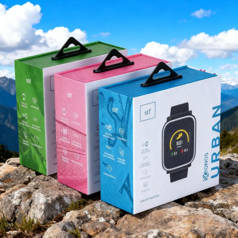 شعار مخصص علبة هدية من الورق المقوى المعاد تدويرها الفاخرة لحزمة غلاف ساعة ذكية