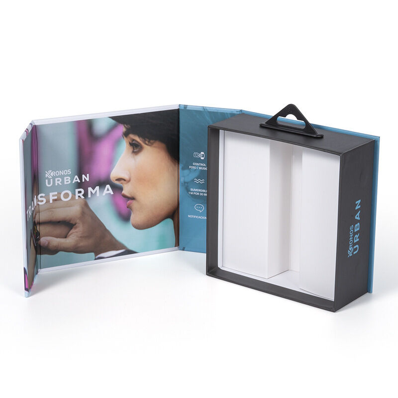 شعار مخصص علبة هدية من الورق المقوى المعاد تدويرها الفاخرة لحزمة غلاف ساعة ذكية