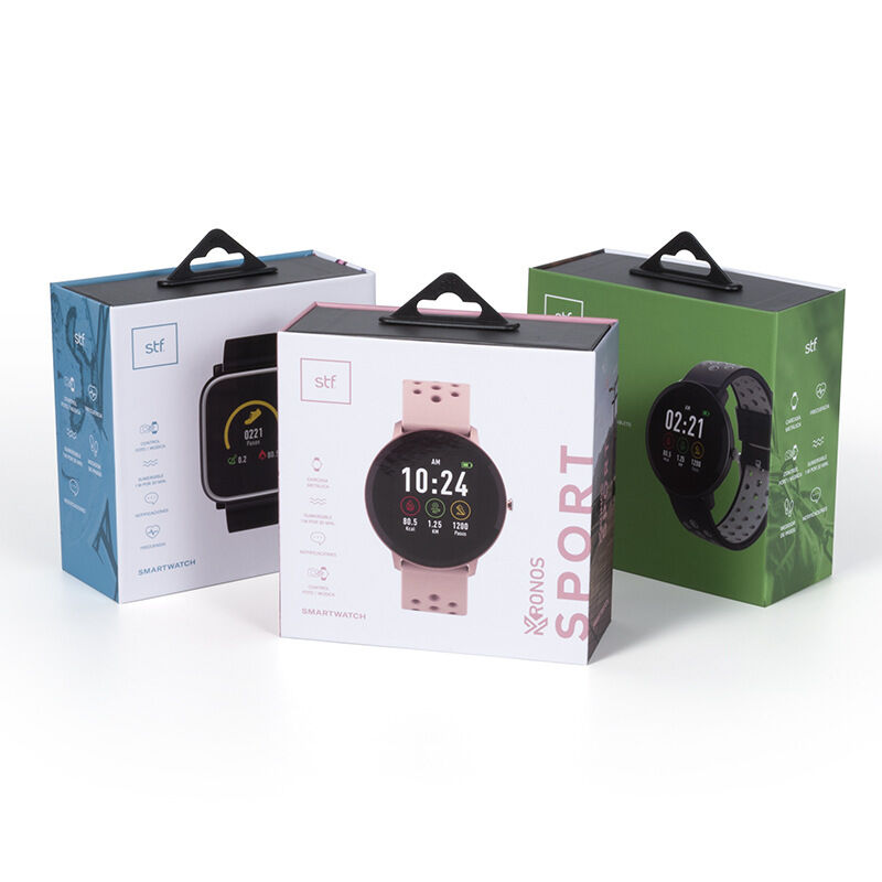 شعار مخصص علبة هدية من الورق المقوى المعاد تدويرها الفاخرة لحزمة غلاف ساعة ذكية