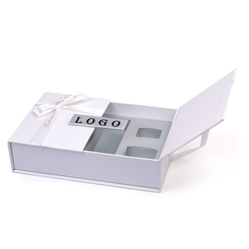 صندوق هدايا من الورق المقوى الصلب الفاخر ببابين مفتوحين مع إغلاق مغناطيسي، من مصنع الشعار المخصص مباشرة