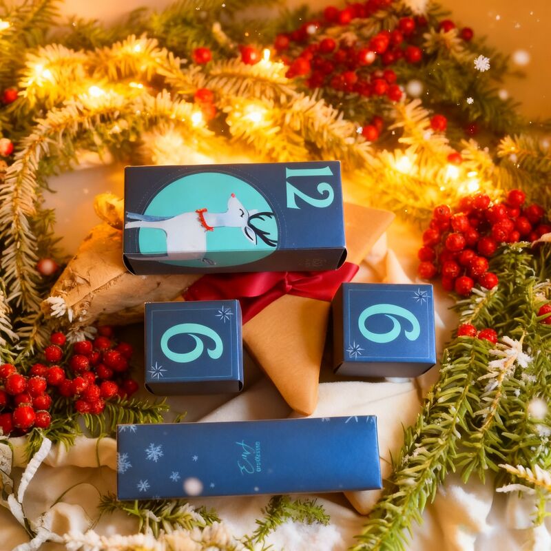 الصندوق الهديّة الحمراء المخصصة لعيد الميلاد مع غطاء وقاعدة للبيع بالجملة والتجزئة